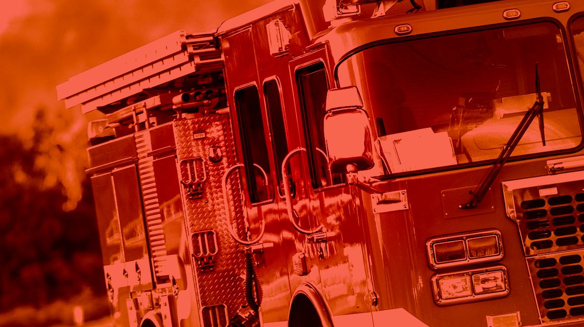 Generic photo of fire engine at scene of emergency